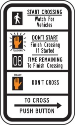 Bicycle & Pedestrian Sign: Educational Actuation (Countdown)
