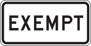 Rail Sign: Exempt