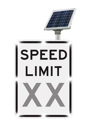 BLINKER SPEED LIMIT XX SIGN