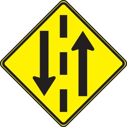 TRAFFIC SIGN - TWO WAY TRAFFIC