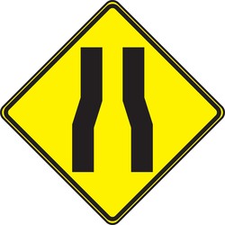 TRAFFIC SIGN - LANE NARROWS