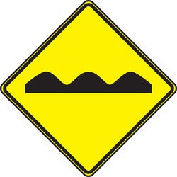 TRAFFIC SIGN - ROUGH ROAD