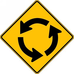 Intersection Warning Sign: Circular Intersection