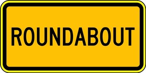 Intersection Warning Sign: Roundabout