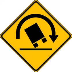 Surface & Driving Conditions Sign: Truck Rollover Warning