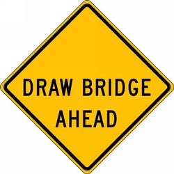 Lane Guidance Sign: Draw Bridge Ahead