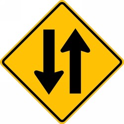 Lane Guidance Sign: Two-Way Traffic (Symbol)