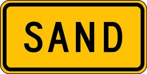 Surface & Driving Conditions Sign: Sand