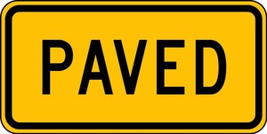 Surface & Driving Conditions Sign: Paved