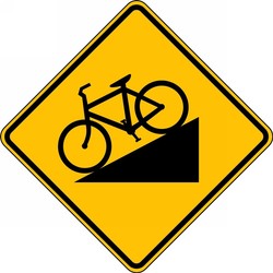 Bicycle & Pedestrian Sign: Hill