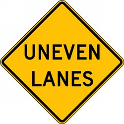 Surface & Driving Conditions Sign: Uneven Lanes