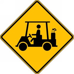 Crossing Sign: Golf Cart