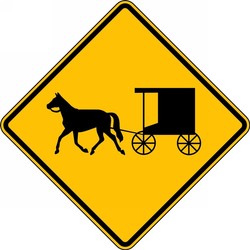 Crossing Sign: Horse-Drawn Vehicle