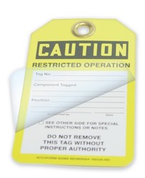 Custom Safety Tag Materials: Self-Laminating RS-Flexcard Tags