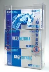 Triple Box Glove Dispenser w/ Standard Label: