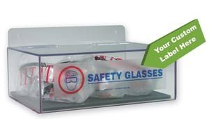 Safety Glass Dispenser w/ Custom Label