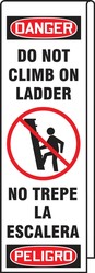 Bilingual Ladder Shield™ OSHA Danger Wrap: Do Not Climb on Ladder