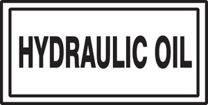 Safety Label: Hydraulic Oil