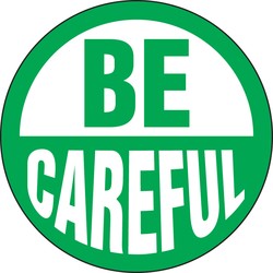 Hard Hat Stickers: Be Careful