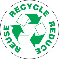 Hard Hat Stickers: Recycle, Reduce, Reuse