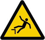 ISO Warning Safety Label: Step Off Hazard (2011)