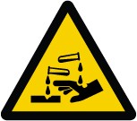 ISO Warning Safety Label: Corrosive/Acid Hazard - 2011