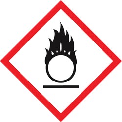 GHS Pictogram Label: Flame Over Circle