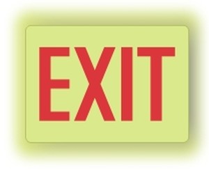 Lumi-Glow Plus™  Safety Sign: Exit