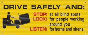 Mesh Banners: Drive Safely And Stop Look Listen