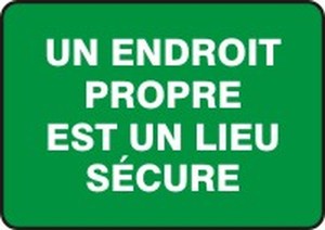 FRENCH SAFETY INCENTIVE SIGN