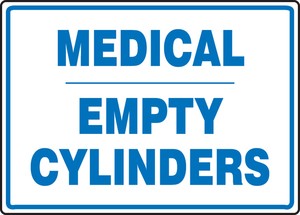 Safety Sign: Medical - Empty Cylinders