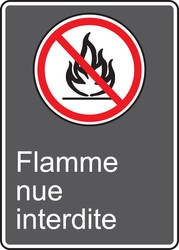 CSA Safety Sign: Flamme Nue Interdite