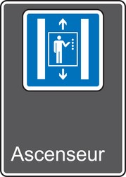CSA Safety Sign: Ascnseur