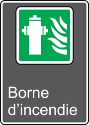CSA Safety Sign: Borne D'Incendie