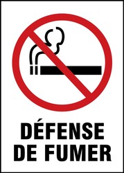 French Safety Sign: Défense De Fumer