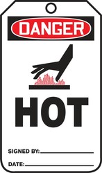OSHA Danger Safety Tag: Hot