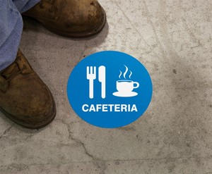 Slip-Gard™ Floor Signs: Cafeteria