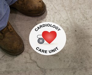 Slip-Gard™ Floor Signs: Cardiology Care Unit