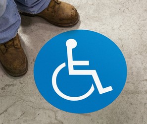 ADA - WHEELCHAIR SYMBOL | SIZE: 17", MATERIAL: Adhesive Vinyl