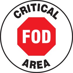 Slip-Gard™ Floor Sign: Critical FOD Area