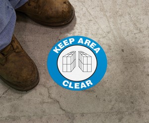 Slip-Gard™ Floor Sign: Keep Area Clear