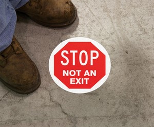 Slip-Gard™ Floor Sign: Stop - Not An Exit