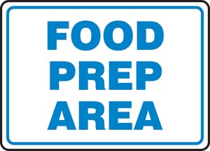 Safety Sign: Food Prep Area