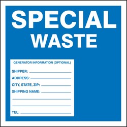 Pre-Printed Hazardous Waste Label