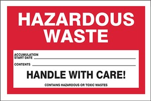 Safety Label: Hazardous Waste