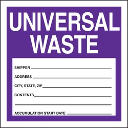 Pre-Printed Hazardous Waste Label