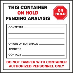 Pre-Printed Hazardous Waste Label