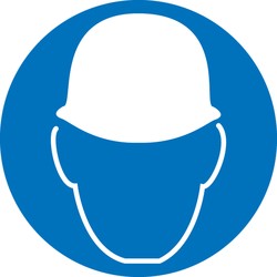 ISO Mandatory Safety Sign: Wear Head Protection - 2003