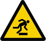 ISO Warning Safety Sign: Floor-Level Obstacle (2011)