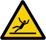 ISO Warning Safety Sign: Slippery Surface (2011)
